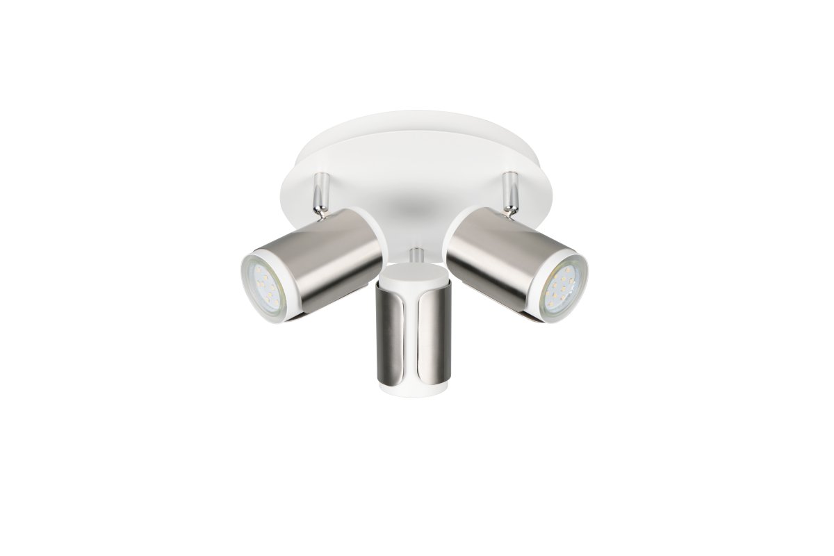Gillan 3 Børstet stål spotlight Fra Trio Lighting - 