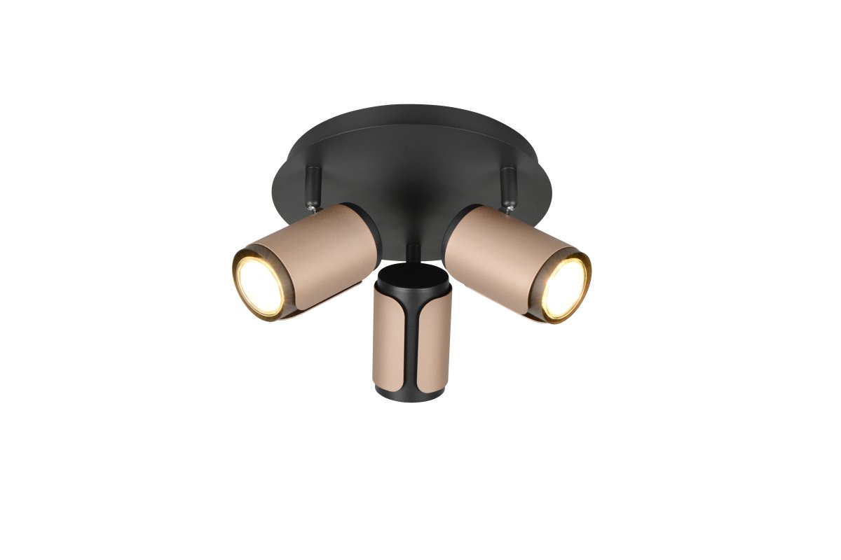 Gillan 3 Lys brun spotlight Fra Trio Lighting - 