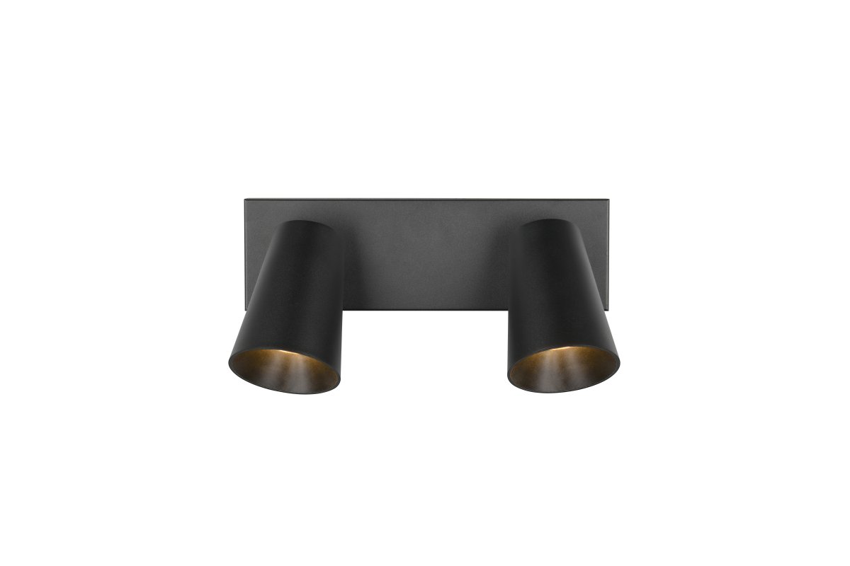 Sharp 2 Svart spotlight Fra Trio Lighting - Takket v&aelig;re de svingbare spotlightene er tak- og vegglampen med to lamper ideell som en supplerende lyskilde p&aring; kj&oslash;kkenet eller i sm&aring; rom, og gir hjemmet ditt en koselig atmosf&aelig;re.