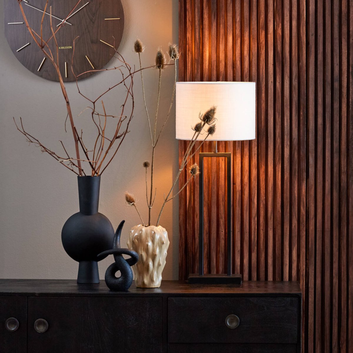 Shiva 55cm Svart lampefot Fra Light & Living - 