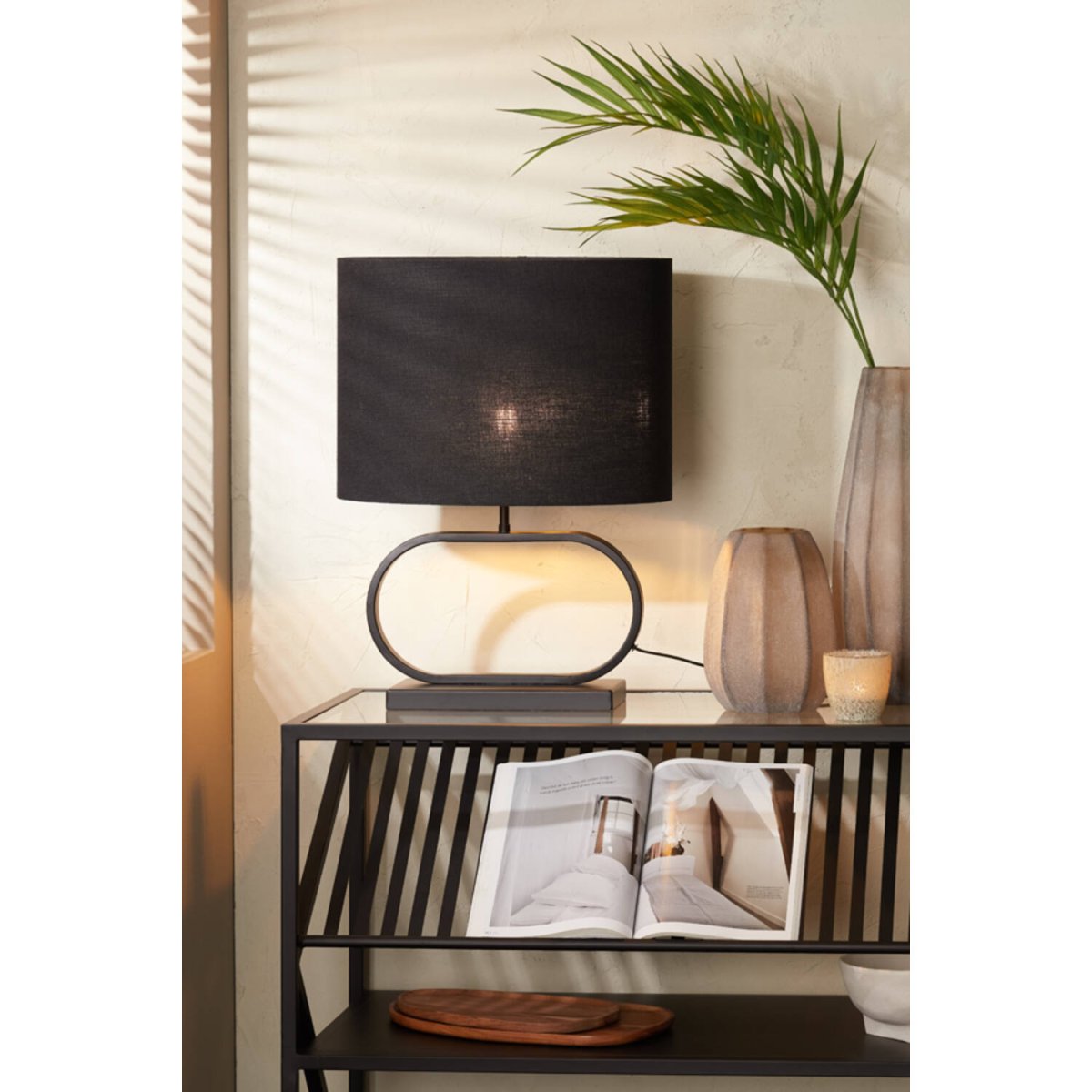 Jamiro 30cm Svart lampefot Fra Light & Living - 