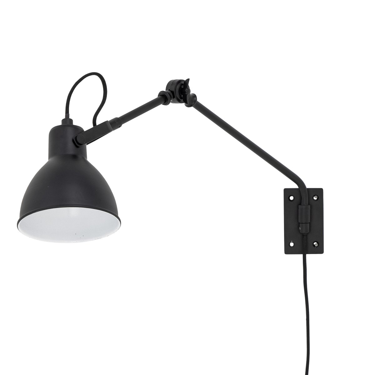 Jili 53cm Svart leselampe Fra Bloomingville - Jili vegglampe er en tradisjonell svart metalllampe med en fleksibel arm som gj&oslash;r det enkelt &aring; rette lyset dit du trenger det.