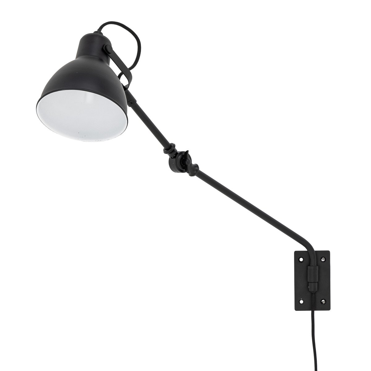 Jili 53cm Svart leselampe Fra Bloomingville - Jili vegglampe er en tradisjonell svart metalllampe med en fleksibel arm som gj&oslash;r det enkelt &aring; rette lyset dit du trenger det.