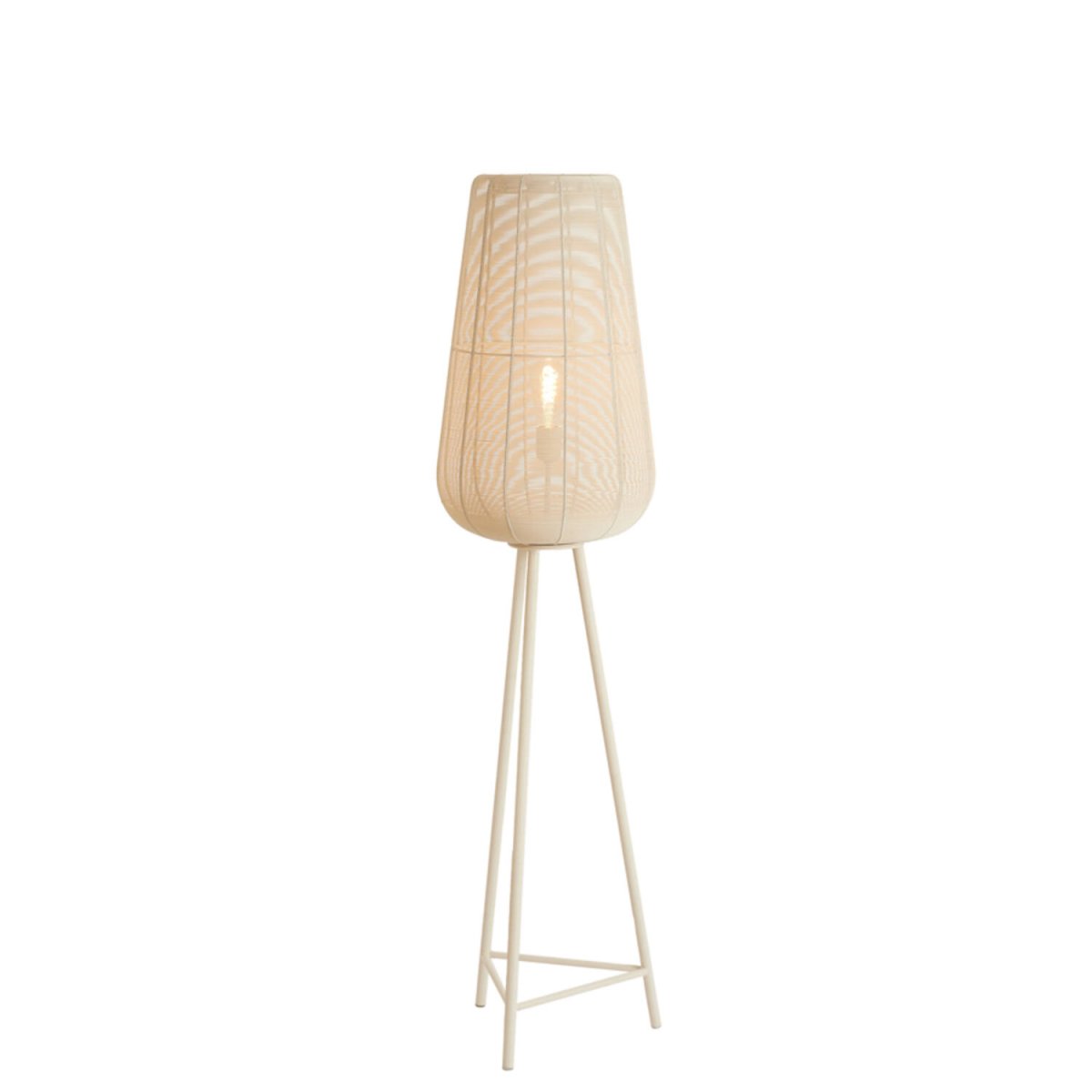 Adeta 147cm Kremet hvit gulvlampe Fra Light & Living - 