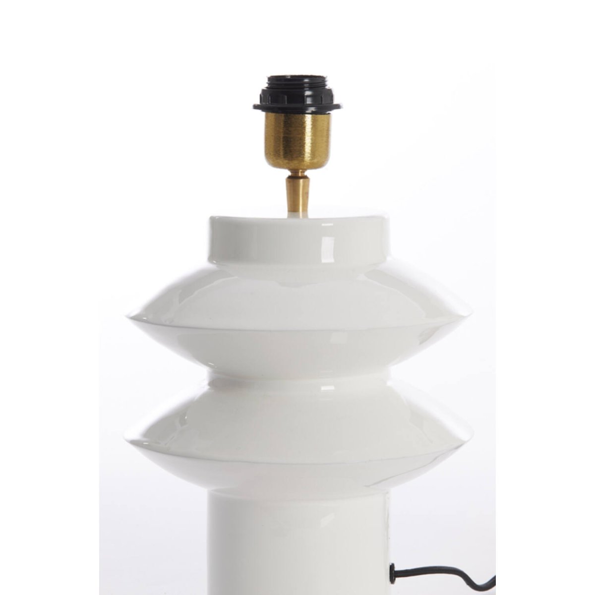 Petch 26cm Hvit lampefot Fra Light & Living - 
