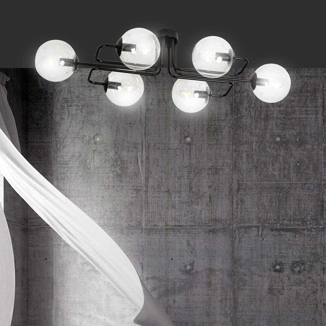 Brendi 93cm Gjennomsiktig plafond Fra Emibig Lighting - Brendi er en serie taklamper som passer perfekt i b&aring;de moderne og mer tradisjonelle interi&oslash;rer.