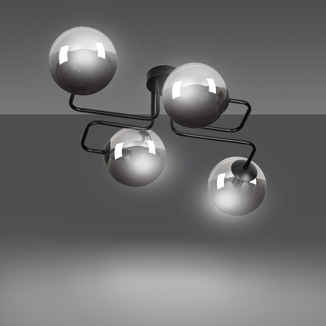 Brendi 55cm Røykfarget plafond Fra Emibig Lighting - Brendi er en serie taklamper som passer perfekt i b&aring;de moderne og mer tradisjonelle interi&oslash;rer.