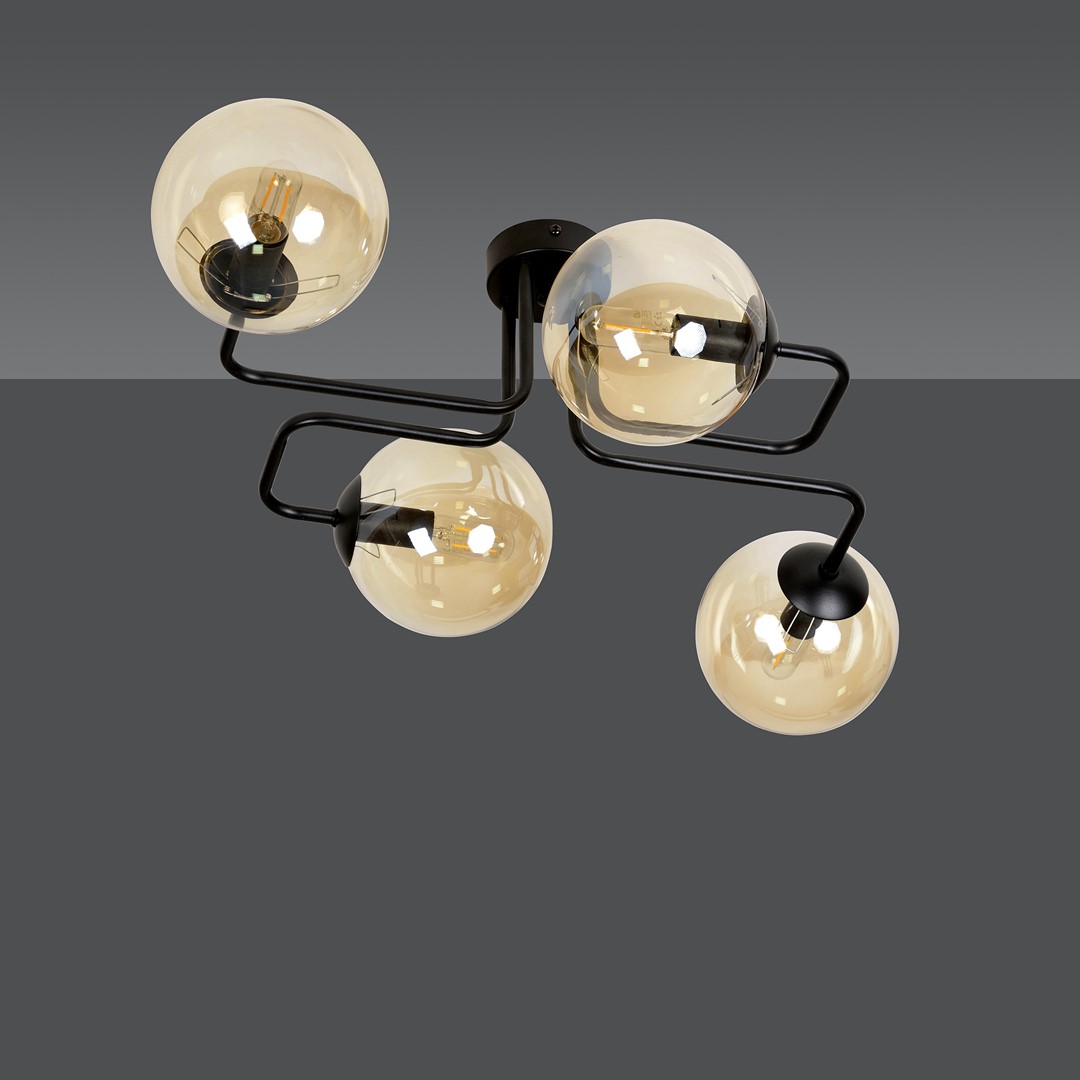 Brendi 55cm Rav plafond Fra Emibig Lighting - Brendi er en serie taklamper som passer perfekt i b&aring;de moderne og mer tradisjonelle interi&oslash;rer.