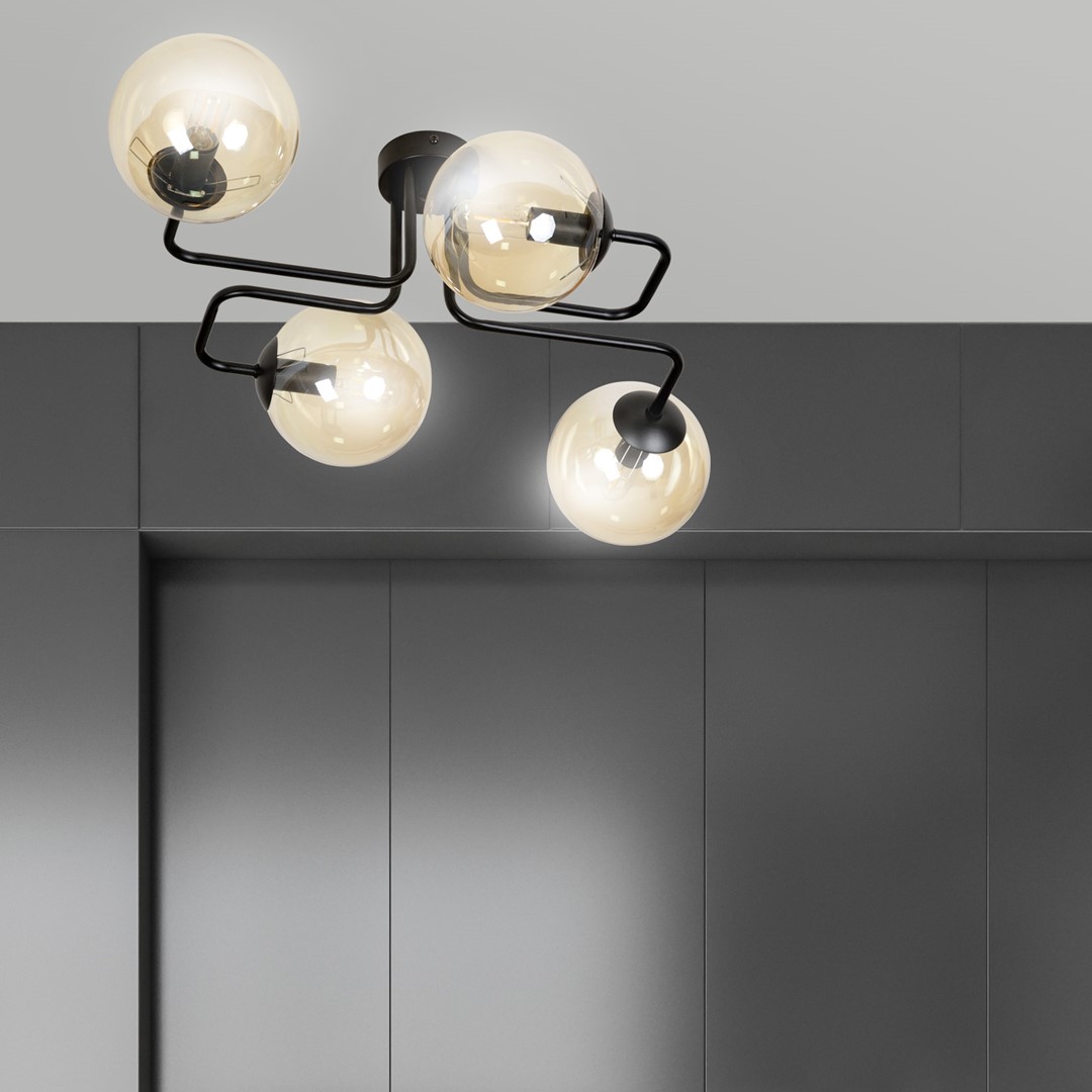Brendi 55cm Rav plafond Fra Emibig Lighting - Brendi er en serie taklamper som passer perfekt i b&aring;de moderne og mer tradisjonelle interi&oslash;rer.
