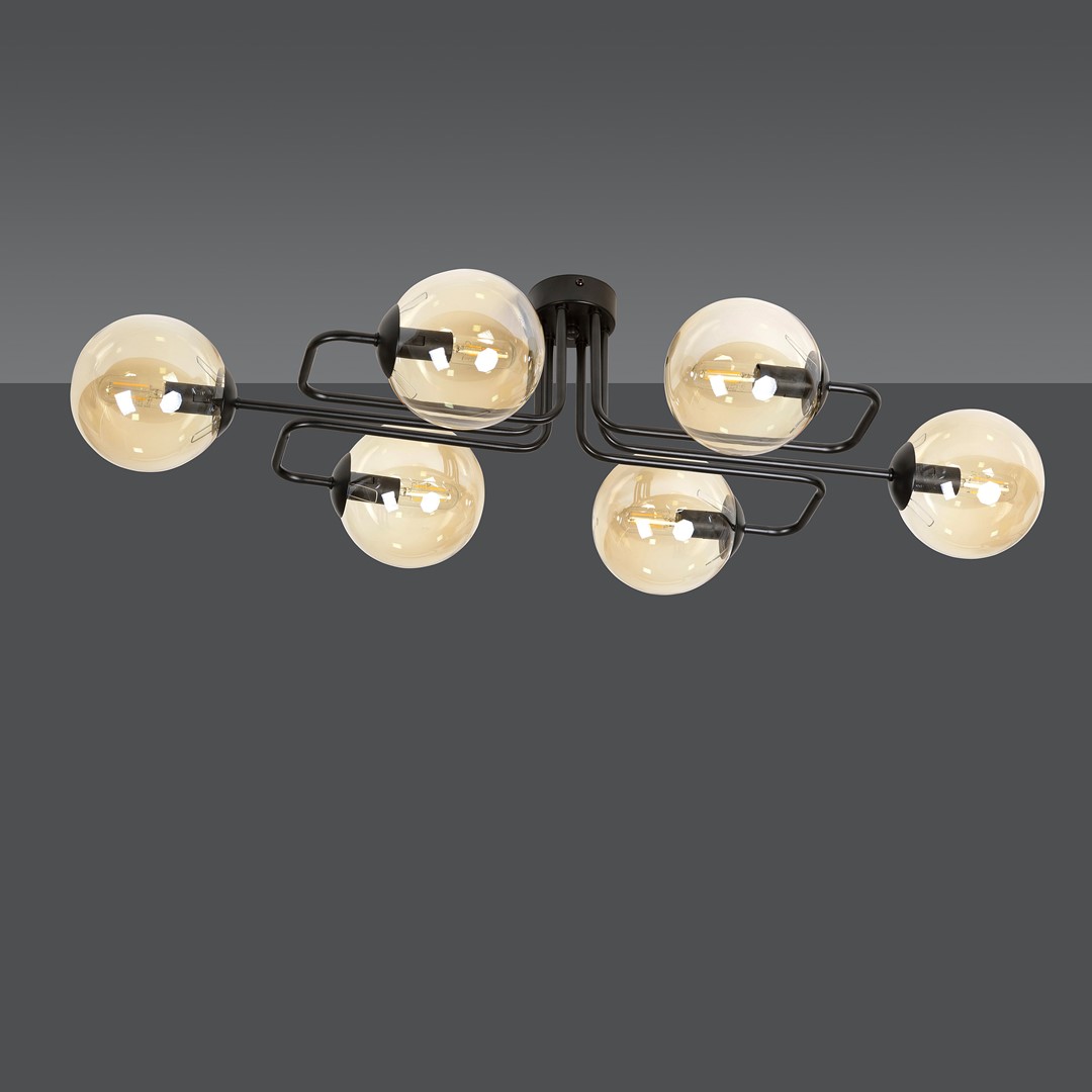 Brendi 93cm Rav plafond Fra Emibig Lighting - Brendi er en serie taklamper som passer perfekt i b&aring;de moderne og mer tradisjonelle interi&oslash;rer.