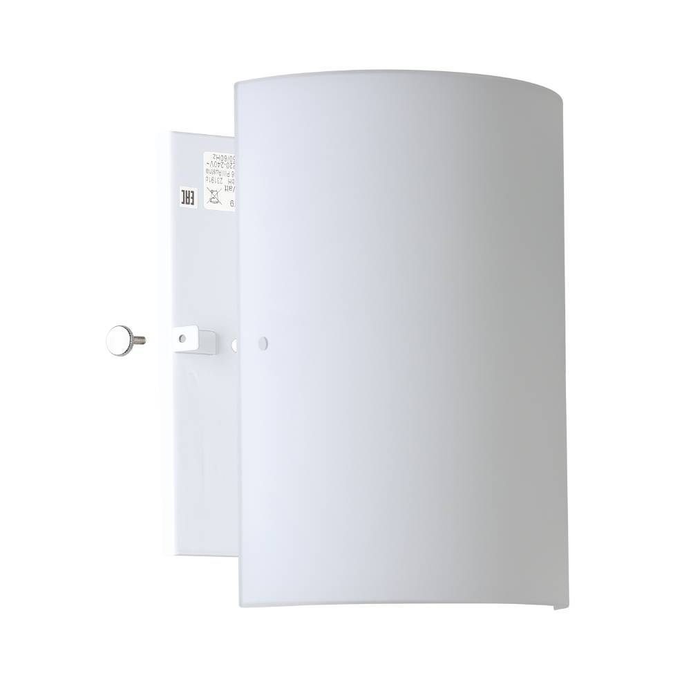 Troy 18cm Hvit vegglampe Fra Eglo - Med sin hvite nyanse sprer den et mykt og behagelig lys, perfekt for &aring; skape en rolig og innbydende atmosf&aelig;re i gangen, stuen eller soverommet.