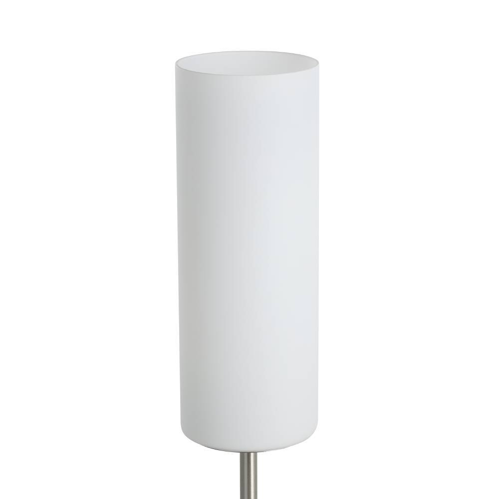 Troy 46cm Hvit bordlampe Fra Eglo - Med sin hvite nyanse sprer den et mykt og behagelig lys, perfekt for &aring; skape en rolig og innbydende atmosf&aelig;re i gangen, stuen eller soverommet.