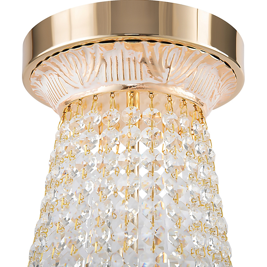 Bella Ø50 Gull krystall Fra Maytoni - Bella er en elegant og majestetisk metalllysekrone med en sofistikert gullfinish.