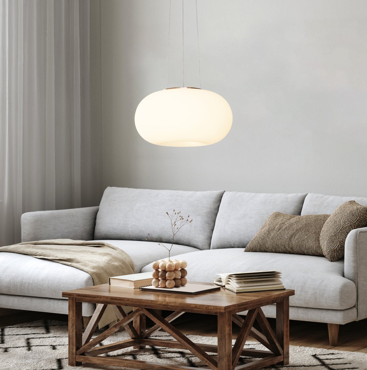 Optica Ø37 Hvit Taklampe Fra Eglo - Optica pendellampe er en moderne og stilig taklampe som gir et mykt og behagelig lys i rommet.