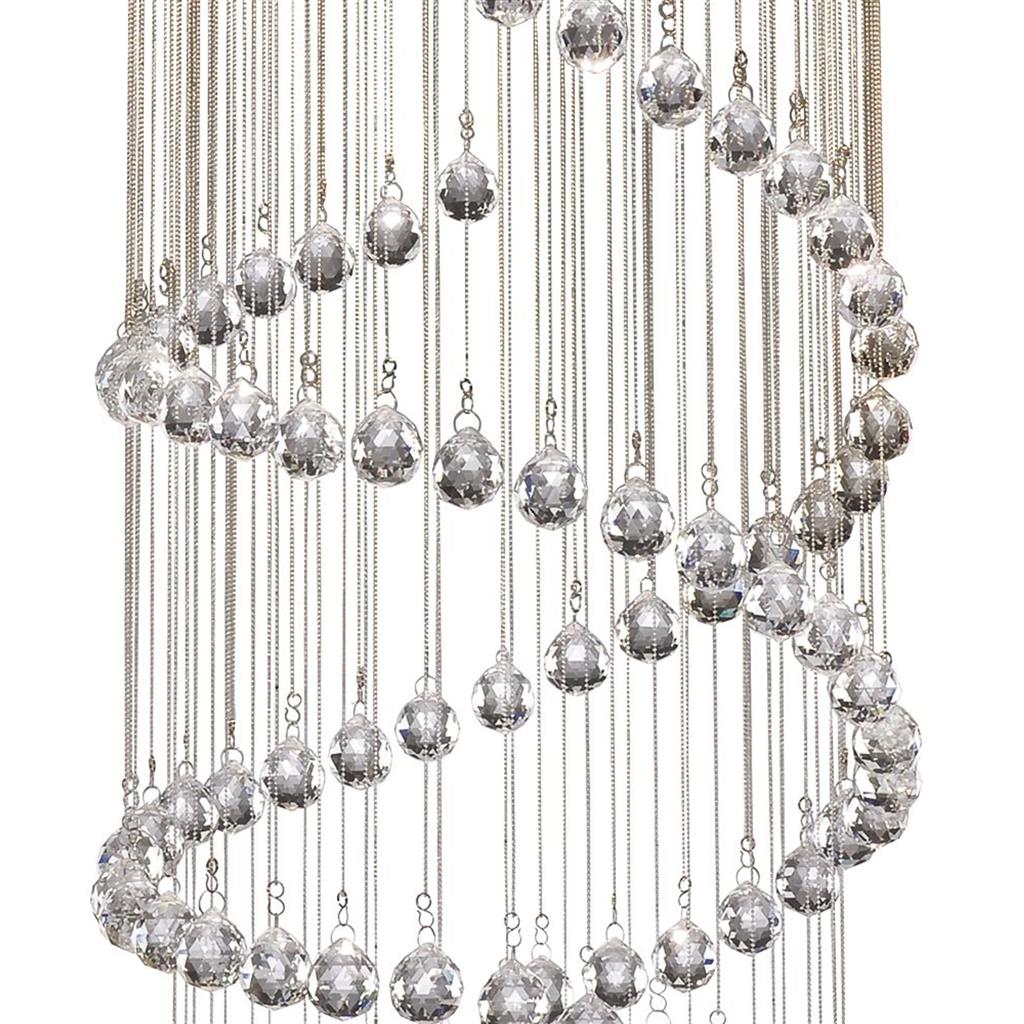 Hallway Ø40 Krom Taklampe Fra Searchlight - De glitrende prismene reflekterer lyset vakkert og gir et levende og luksuriøst lysspill i rommet, perfekt for de som ønsker å skape et ekte blikkfang.