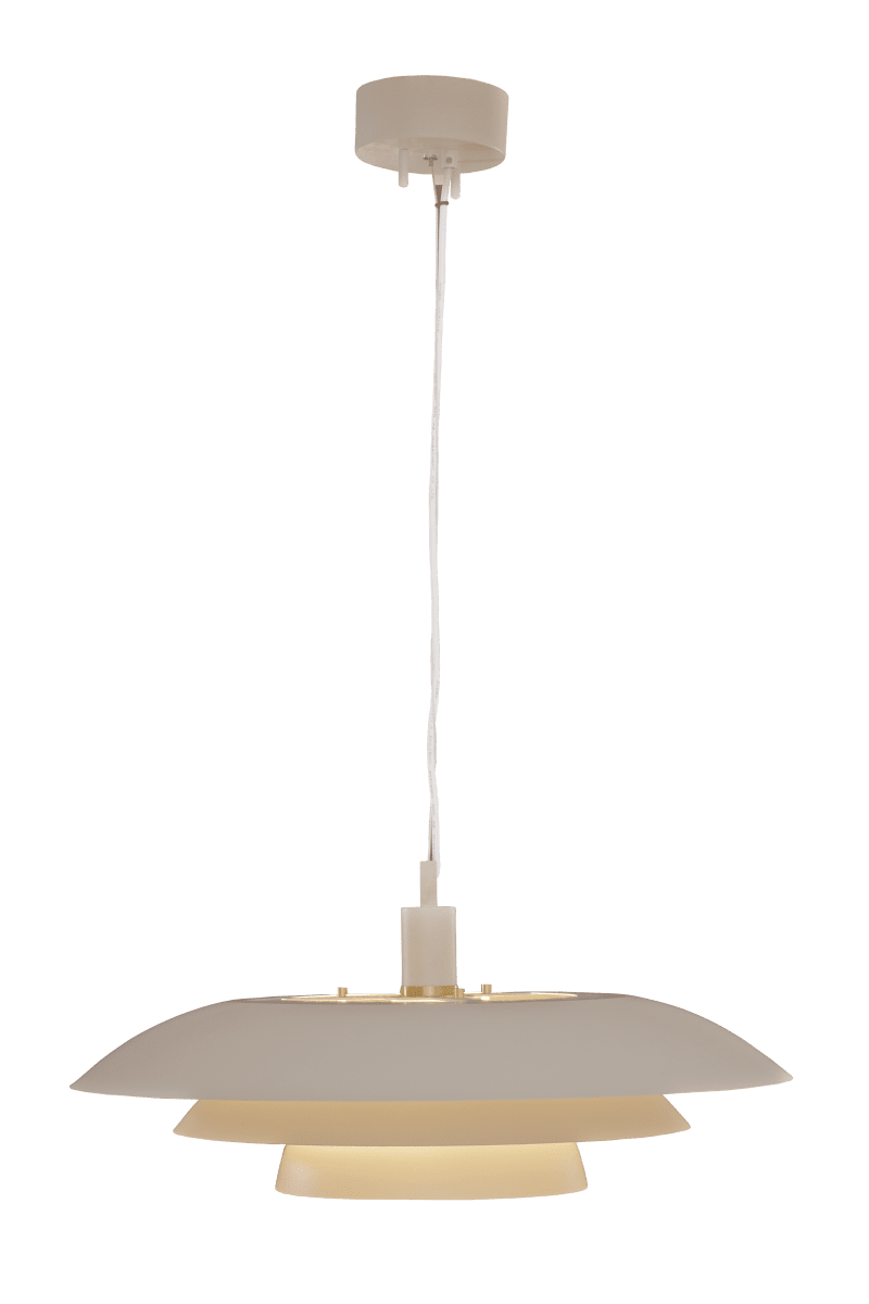 Epsilon Ø56 Beige Taklampe Fra Aneta Lighting - Epsilon leveres med doble sett med dekorative ringer og knotter, velg mellom krom og matt messing avhengig av hva som passer best til hjemmet ditt.