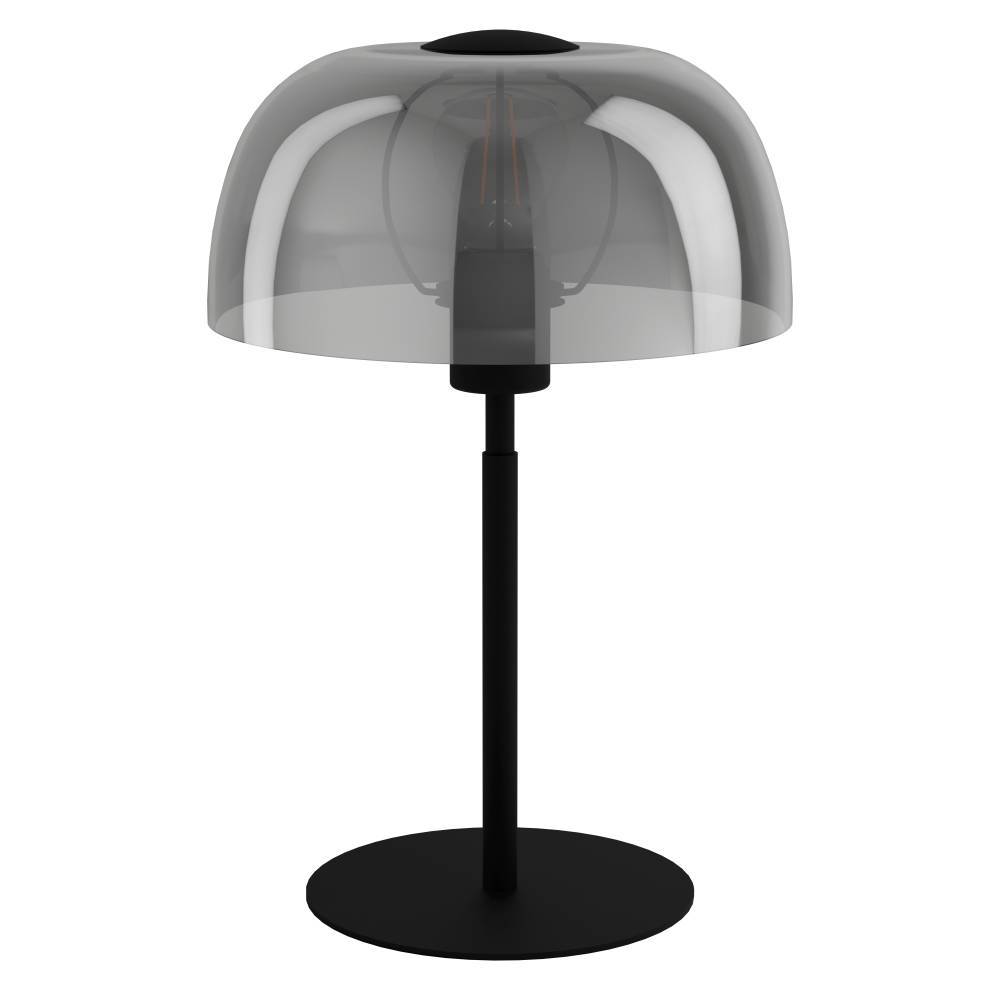 Solo 40cm Svart bordlampe Fra Eglo - Den gjennomsiktige skjermen gj&oslash;r at lyskilden kan sees og skaper stemningsfull belysning som passer perfekt i b&aring;de stue og soverom.