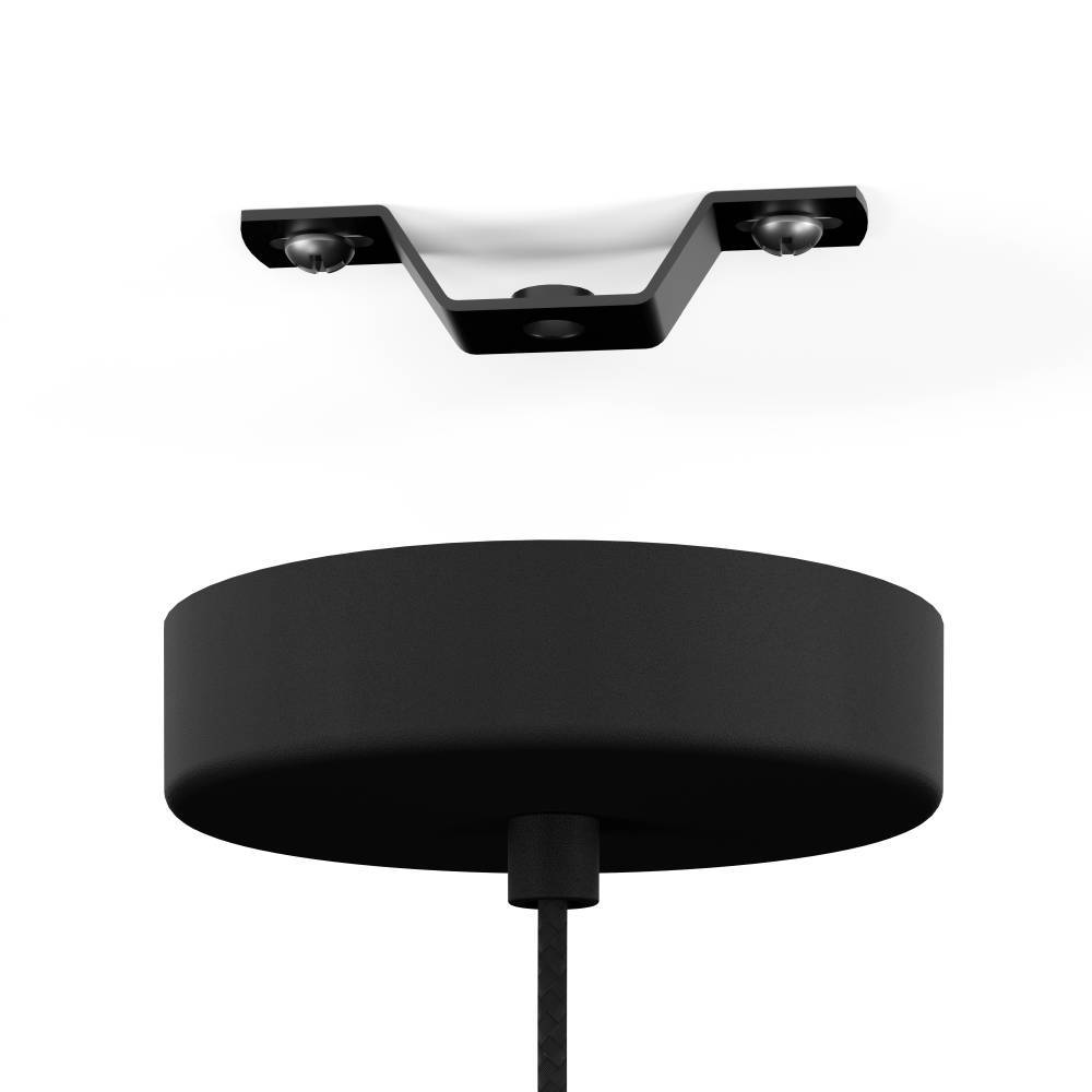 Caguanes Ø66 Svart Taklampe Fra Eglo - Den gir et mykt og behagelig lys som sprer en varm atmosfære i rommet, noe som gjør den ideell å plassere over spisebordet eller i stuen.