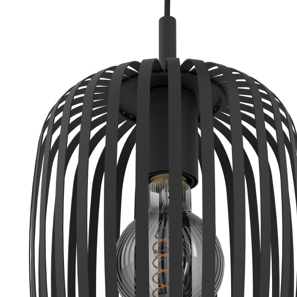 Romazzina Ø46 Svart Taklampe Fra Eglo - Denne stilige pendellampen med tre justerbare lyskilder i moderne design er et perfekt valg for de som ønsker å gi rommet en unik karakter.