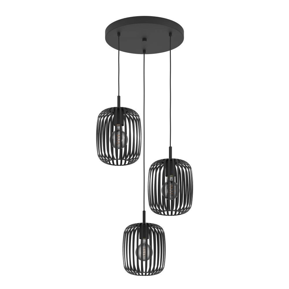 Romazzina Ø46 Svart Taklampe Fra Eglo - Denne stilige pendellampen med tre justerbare lyskilder i moderne design er et perfekt valg for de som ønsker å gi rommet en unik karakter.