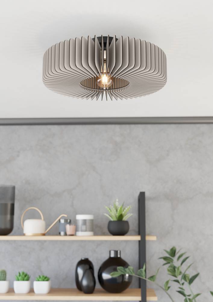 Palombaia Ø50 Grå plafond Fra Eglo - Laget med fokus på bærekraft og moderne estetikk, er denne lampen et designhøydepunkt og et miljøvennlig valg.