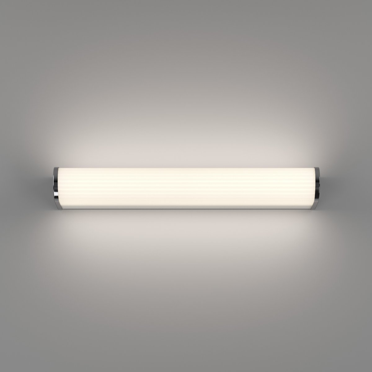 Patrovaro 35cm Hvit baderomslampe Fra Eglo - Lampen har en integrert LED med en lysstrøm på 1000 lumen, og fargetemperaturen kan justeres i tre trinn fra hvitt til kaldt hvitt lys.