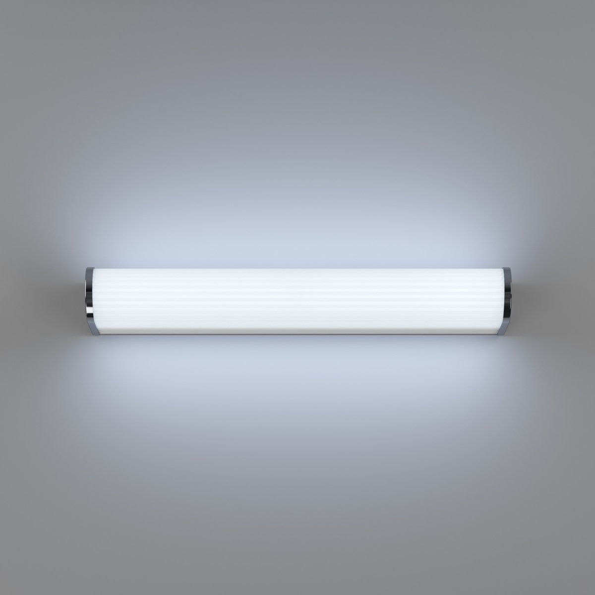 Patrovaro 35cm Hvit baderomslampe Fra Eglo - Lampen har en integrert LED med en lysstrøm på 1000 lumen, og fargetemperaturen kan justeres i tre trinn fra hvitt til kaldt hvitt lys.