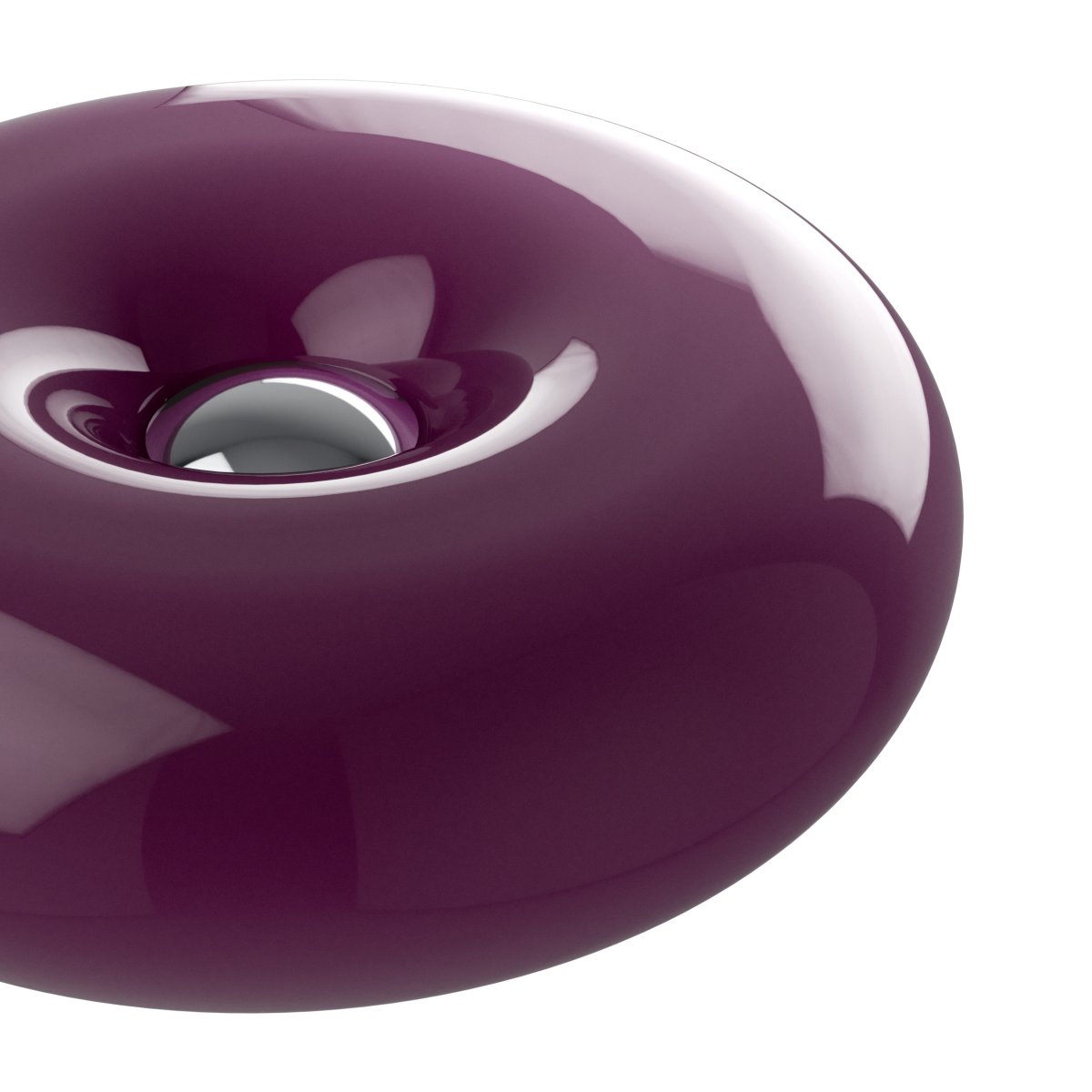 Basile 10cm Lilla bordlampe Fra Eglo - Basile er en dekorativ lampe i lilla glass med sølvdetaljer og en rund, myk form.