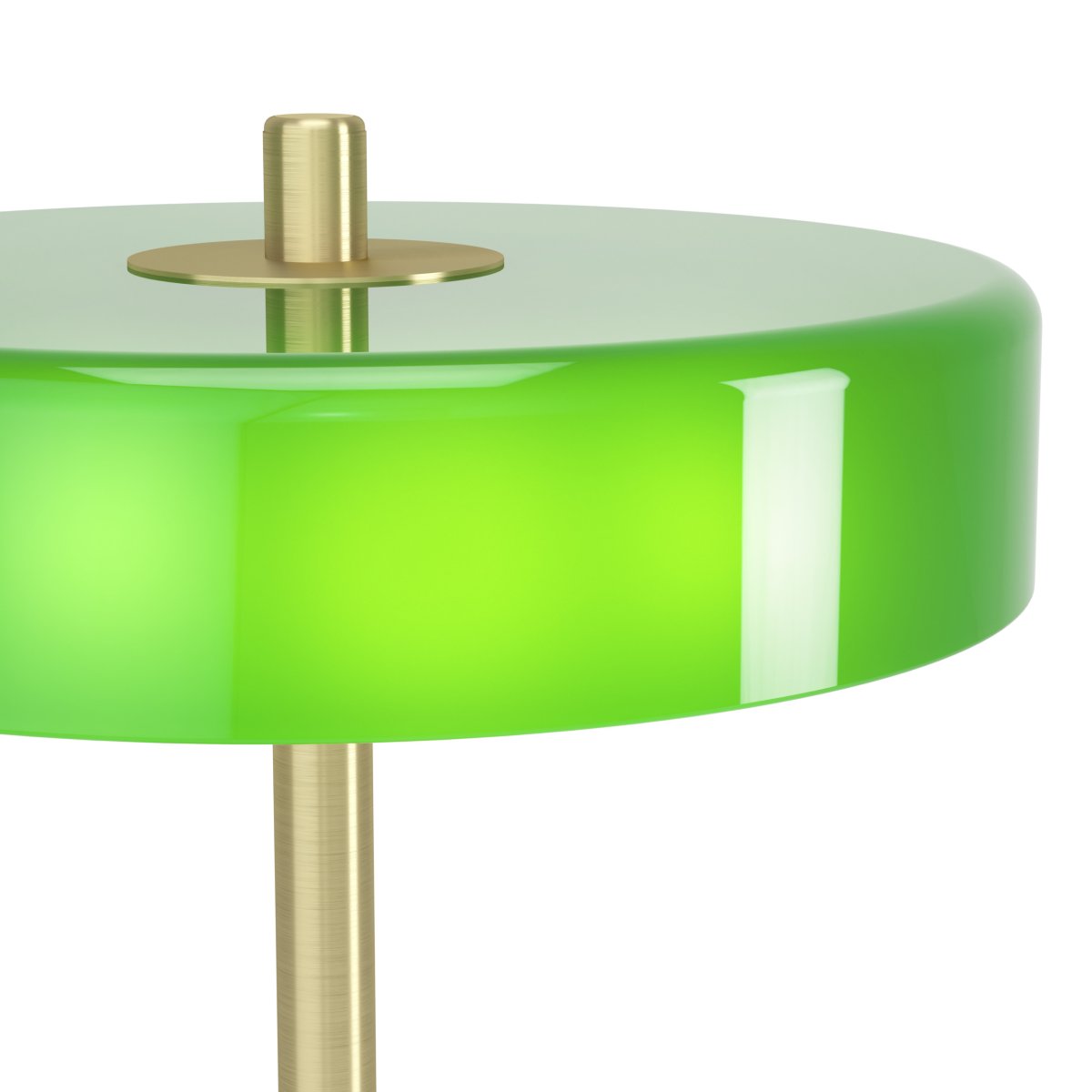 Salve 33cm Messing bordlampe Fra Eglo - Salve bordlampe har en metallbase med messingfinish og en rund grønn glassskjerm som gir lampen et mykt og behagelig uttrykk.