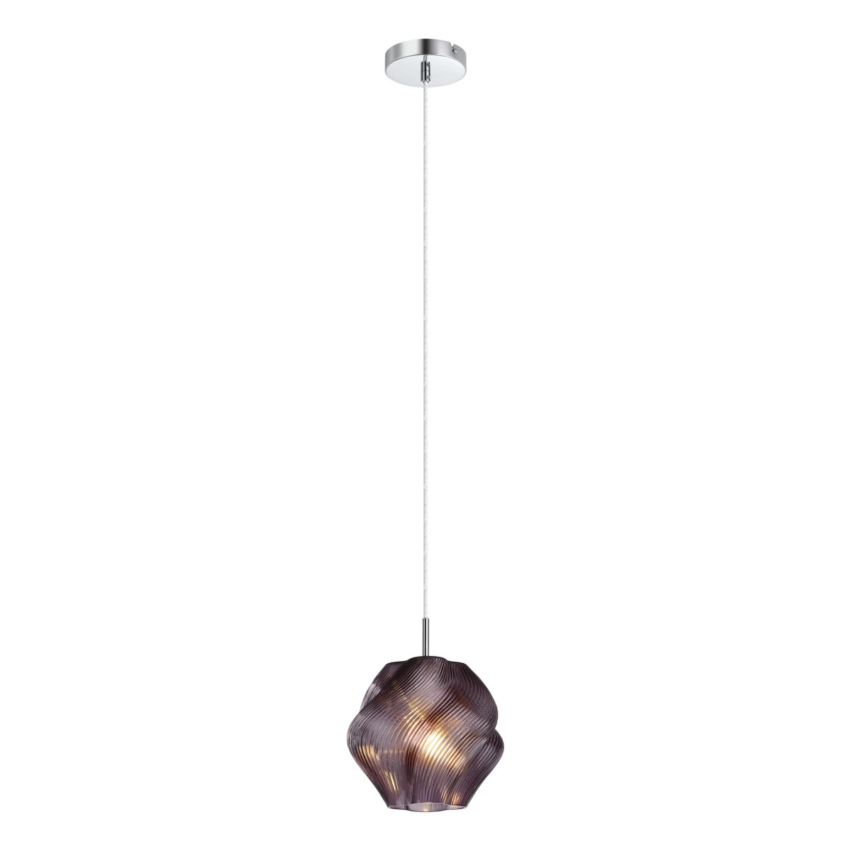 Vicenne Ø22 Lilla Taklampe Fra Eglo - Vicenne er en dekorativ taklampe i lilla glass med kromfargede detaljer.