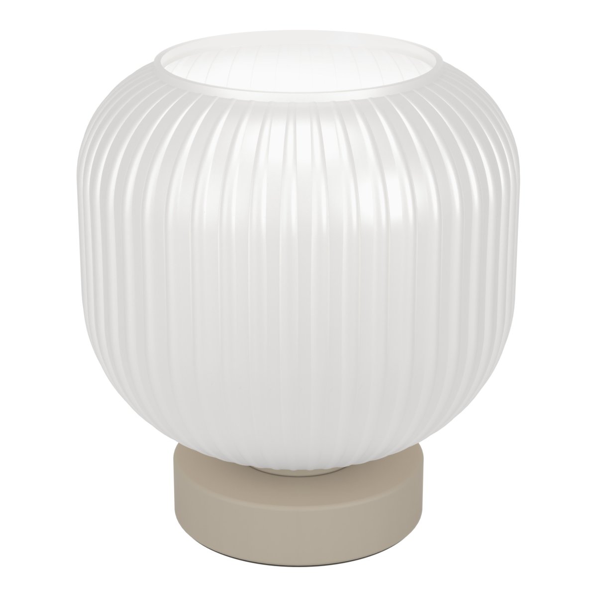 Dasmina 22cm Hvit/sand bordlampe Fra Eglo - Den nøytrale fargekombinasjonen gjør Dasmina enkel å plassere i forskjellige miljøer, for eksempel på et sidebord, nattbord, et skrivebord eller i et vindu.