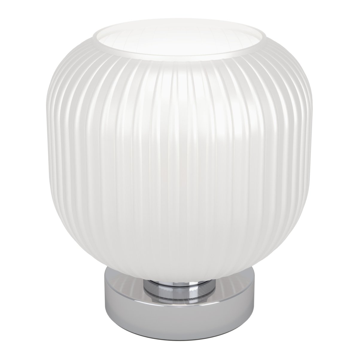 Dasmina 22cm Hvit/krom bordlampe Fra Eglo - Den nøytrale fargekombinasjonen gjør Dasmina enkel å plassere i forskjellige miljøer, for eksempel på et sidebord, nattbord, et skrivebord eller i et vindu.