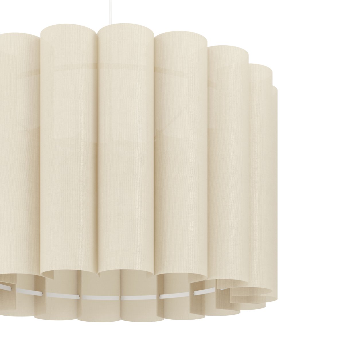 Collegrilli Ø45 Beige Taklampe Fra Eglo - Collegrilli er en dekorativ taklampe med en beige tekstilskjerm som etterligner den naturlige strukturen til lin.