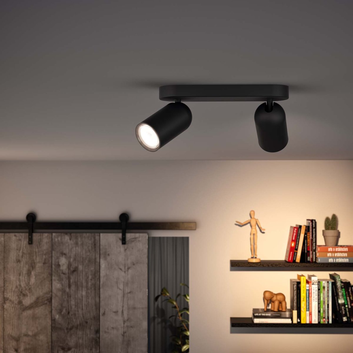 Pongee 2 Svart spotlight Fra Philips - 