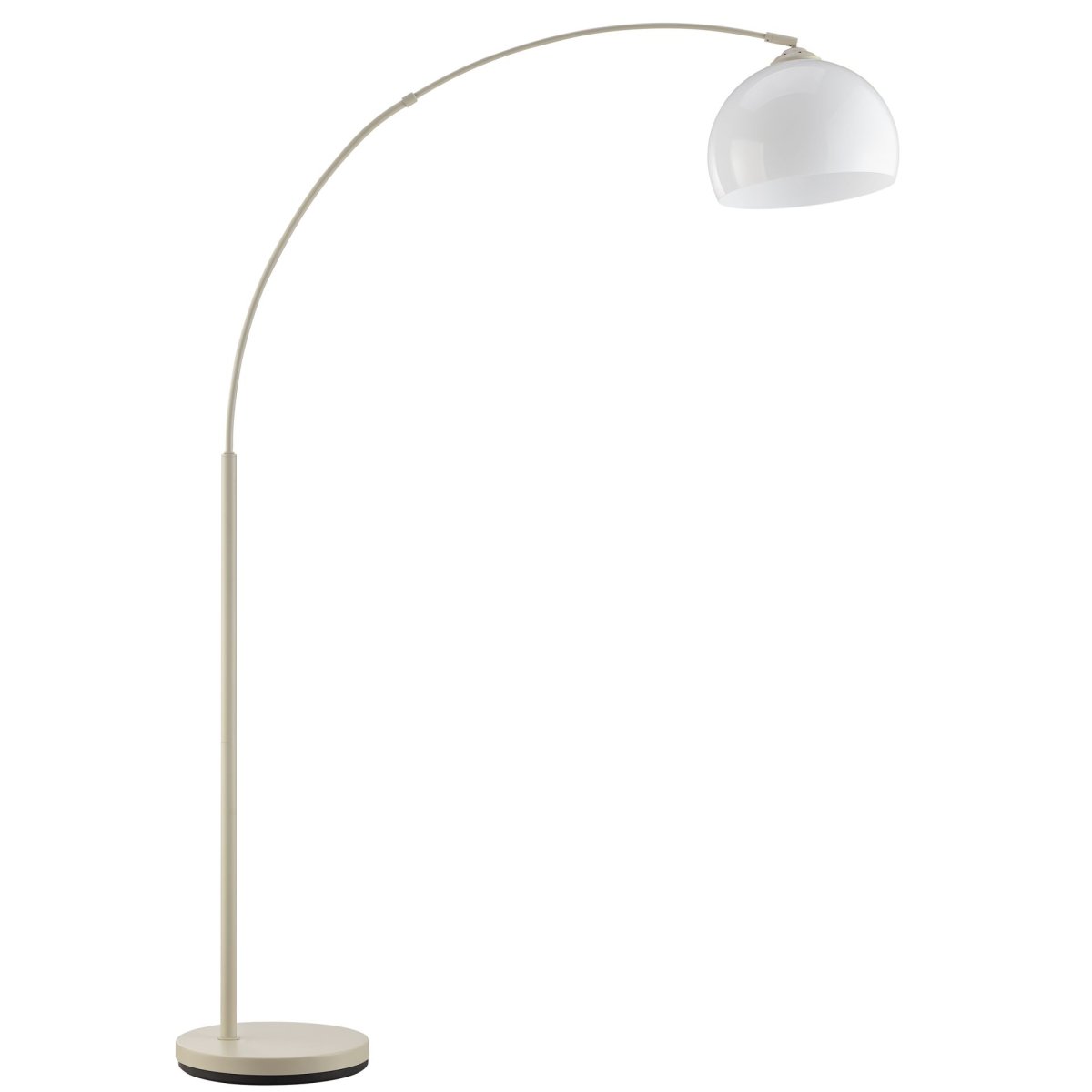 Vessa Beige gulvlampe Fra Brilliant - Det elegante designet er kombinert med en stabil rund base og passer fint inn i b&aring;de moderne og klassiske stuer.