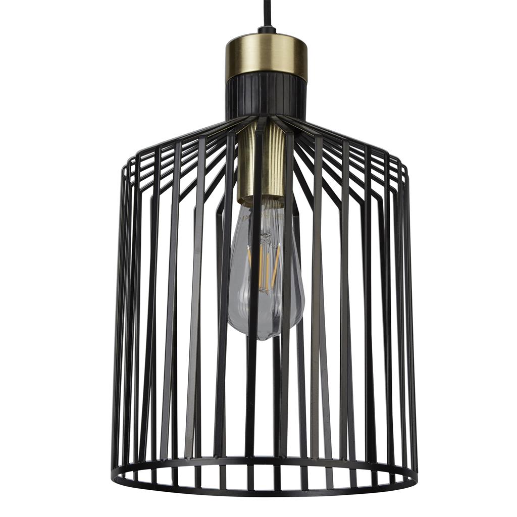 Bird Cage Ø22 Svart Taklampe Fra Searchlight - Bird Cage er lampen for de som ønsker både kant og eleganse i samme pakke.