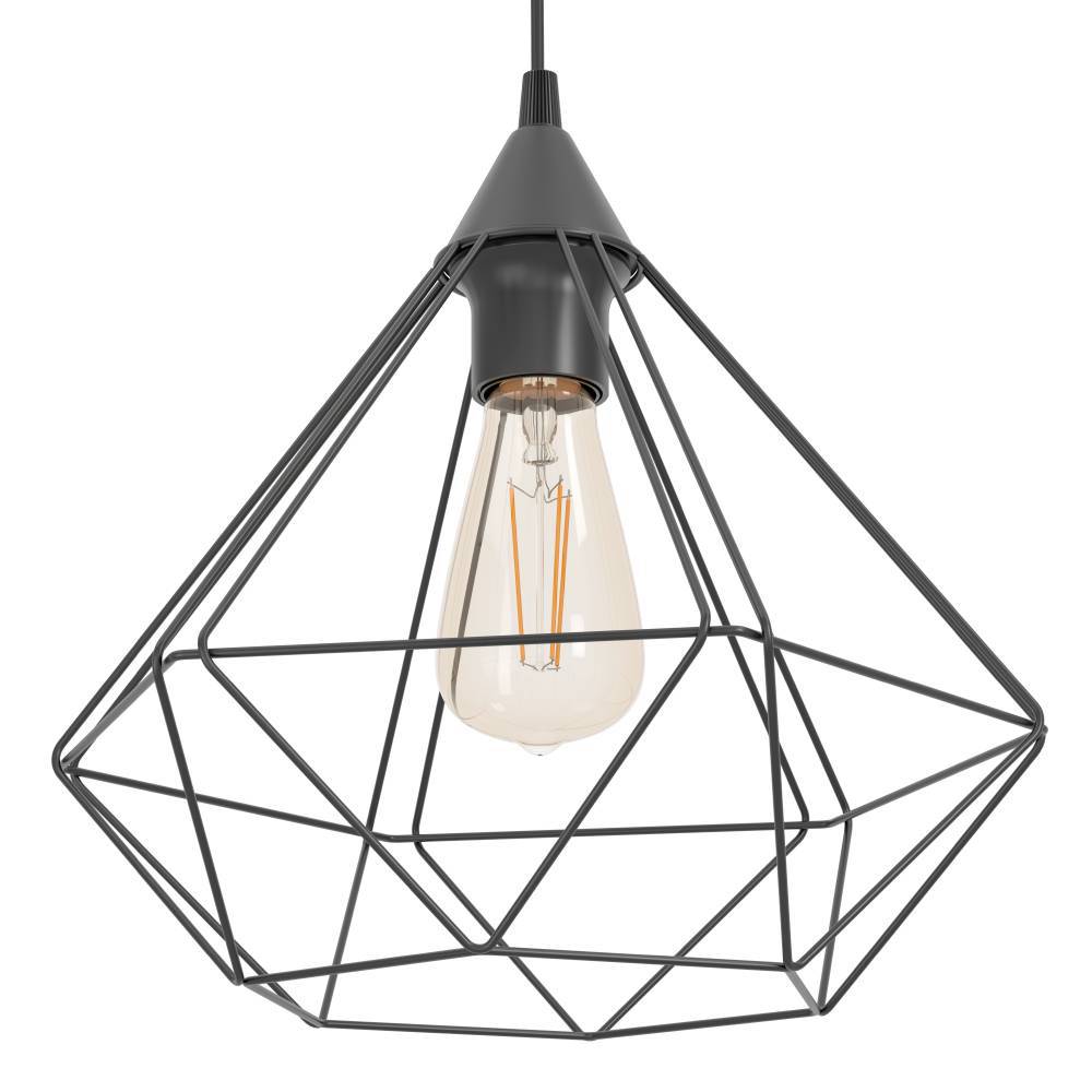 Tarbes Ø32 Svart Taklampe Fra Eglo - Lampens enkle, men slående utseende gjør den lett å matche med ulike interiørstiler, og sammen med en dekorativ lyspære kan du skape en varm og innbydende atmosfære.
