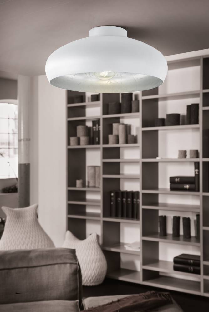 Mogano Ø40 Hvit plafond Fra Eglo - Lampens minimalistiske design gjør den lett å matche med ulike interiørstiler og er et utmerket valg for de som ønsker en diskret, men elegant belysningsløsning.
