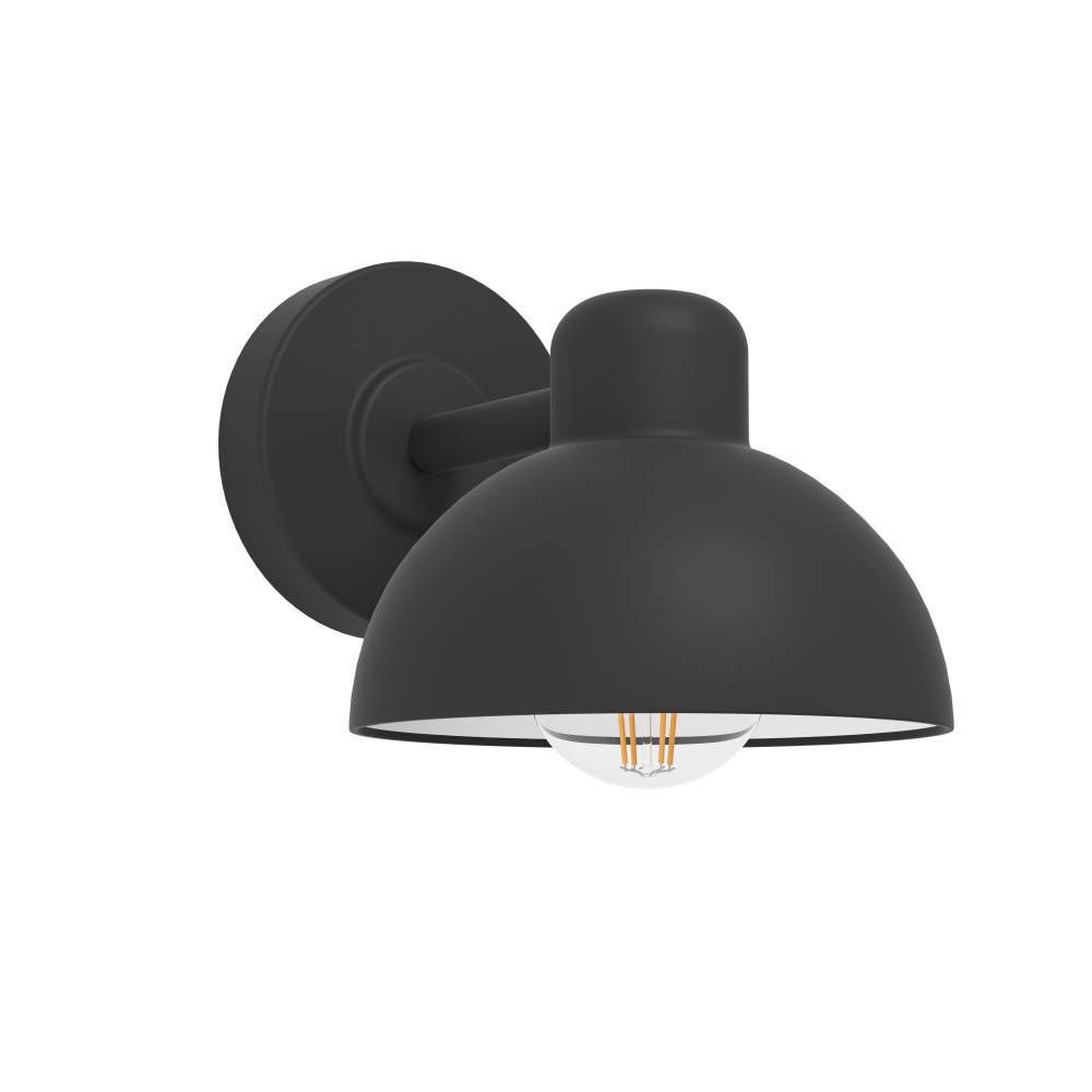 Entrimo Svart utendørslampe Fra Eglo - Med sitt industrielle og minimalistiske design passer den perfekt i b&aring;de moderne og klassiske milj&oslash;er.