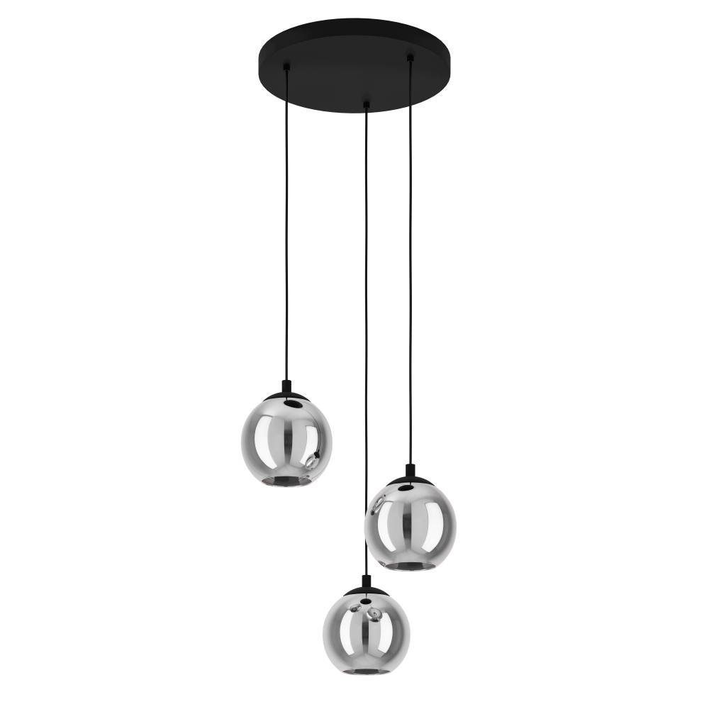 Ariscani Ø42 Svart Taklampe Fra Eglo - Lampens unike design med hengende kuler i ulike høyder gir et dynamisk uttrykk og passer perfekt over spisebordet, i stuen eller i hallen.