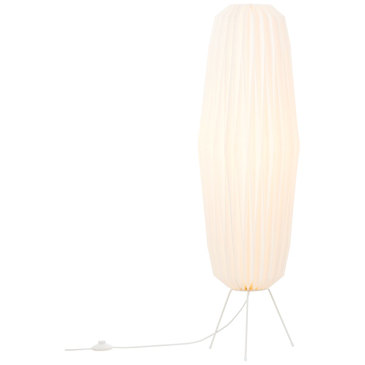 June gulvlampe Fra Brilliant - Enten den plasseres over spisebordet, kj&oslash;kkenet eller i stuen, blir June en dekorativ detalj som ogs&aring; sprer et behagelig og innbydende lys.