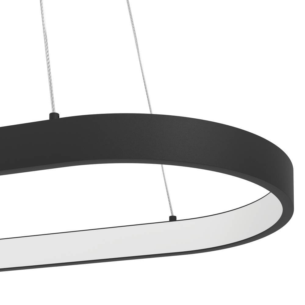 Codriales 78cm Svart Taklampe Fra Eglo - Denne pendellampen kombinerer en minimalistisk form med en slank, oval design som gir rommet et moderne og luftig preg.