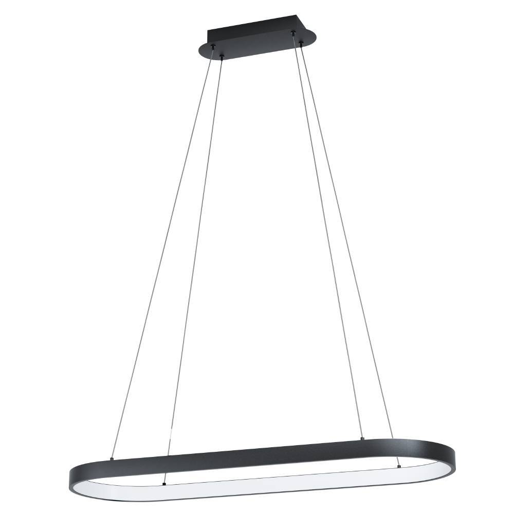 Codriales 78cm Svart Taklampe Fra Eglo - Denne pendellampen kombinerer en minimalistisk form med en slank, oval design som gir rommet et moderne og luftig preg.