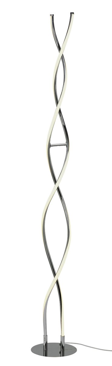 Vindla Krom gulvlampe Fra Cottex - Lampen har innebygget dimmer i strømbryteren, som gjør det enkelt å justere lysstyrken og skape den perfekte atmosfæren i rommet.