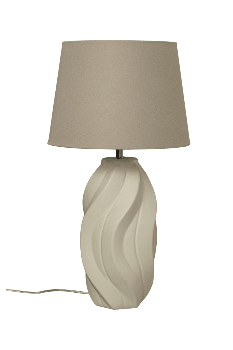 Fiorella 65cm Naturlig hvit bordlampe Fra Aneta Lighting - Fiorella er mer enn bare en lampe &ndash; det er et kunstverk som gir hjemmet ditt en sofistikert og avslappende f&oslash;lelse.