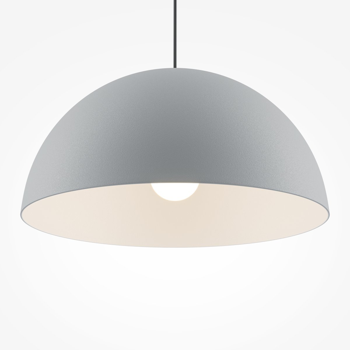 Basic colors Ø35 Grå Taklampe Fra Maytoni - Med sin skygge formet som en halvmåne i en elegant nøytral farge, sprer den et rettet, behagelig lys som skaper en moderne og harmonisk atmosfære.