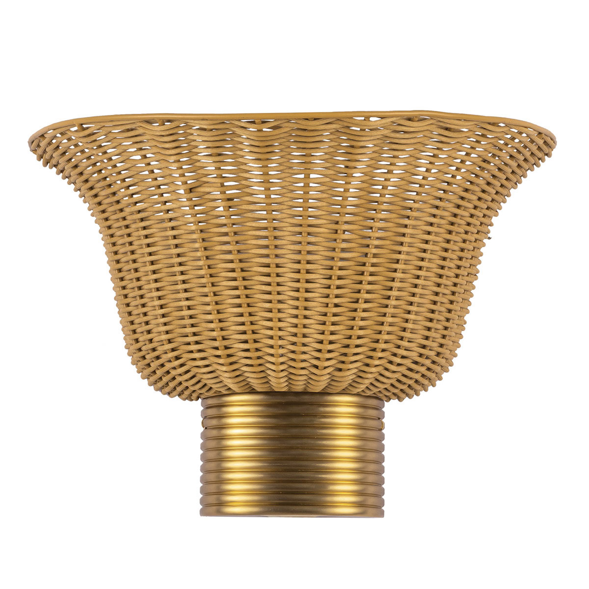Kai 25cm Natur vegglampe Fra Elstead Lighting - Kai er en dekorativ vegglampe som kombinerer metall med en rottingskjerm i kurv.