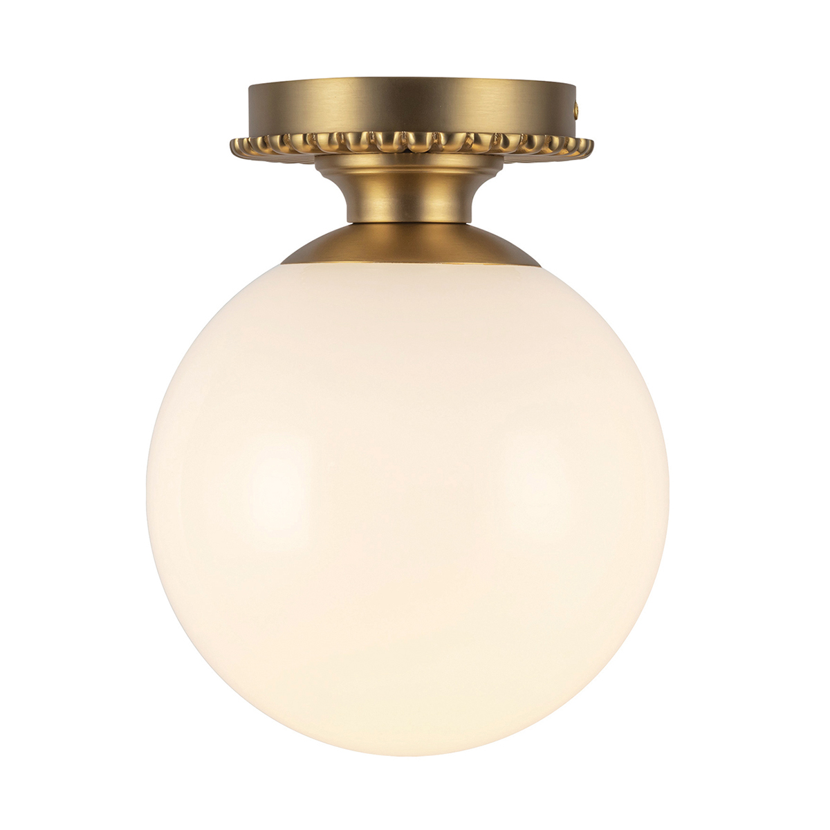 Otis Ø20 Børstet gull baderomslampe Fra Elstead Lighting - Otis er en dekorativ taklampe med myke former og fine detaljer.