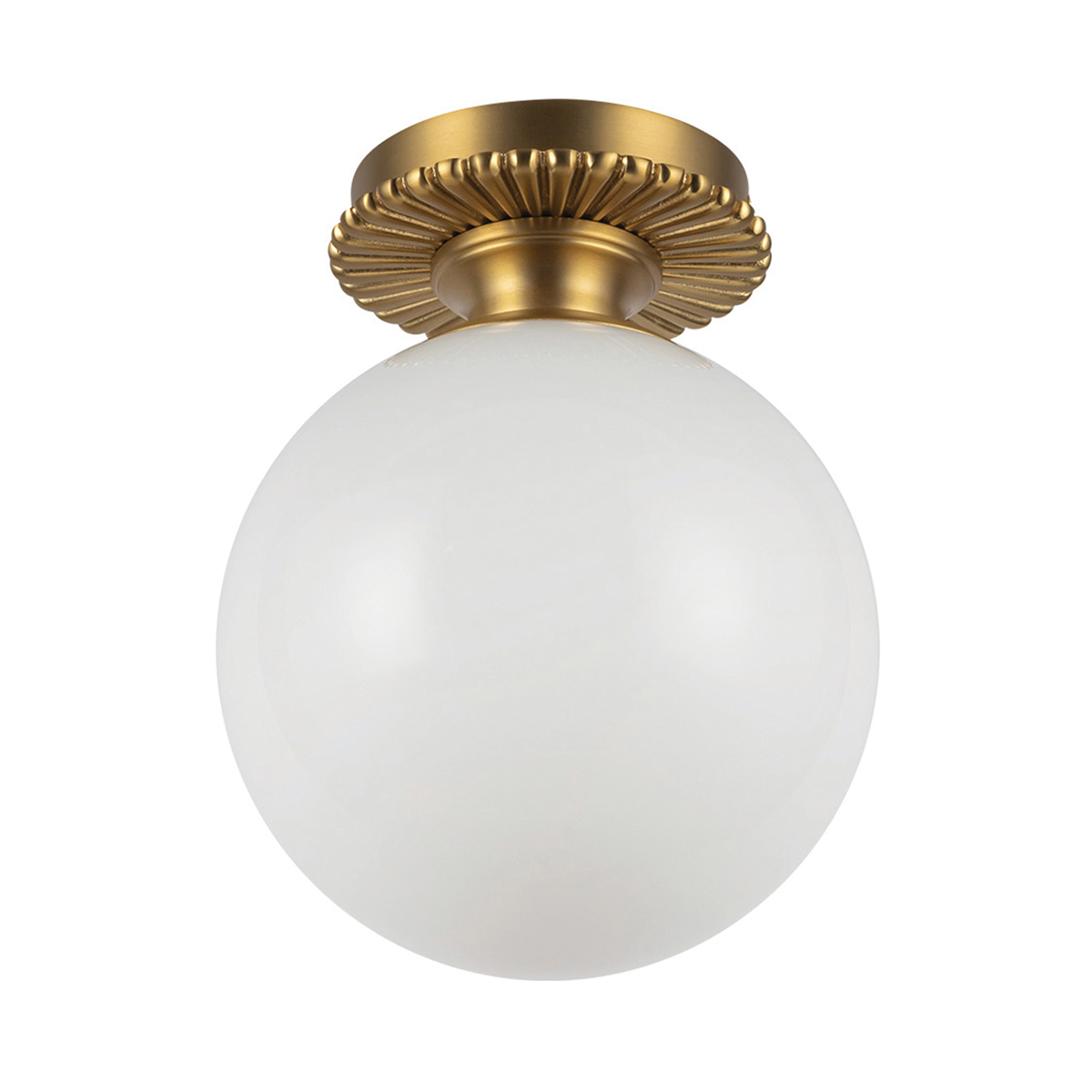 Otis Ø20 Børstet gull baderomslampe Fra Elstead Lighting - Otis er en dekorativ taklampe med myke former og fine detaljer.