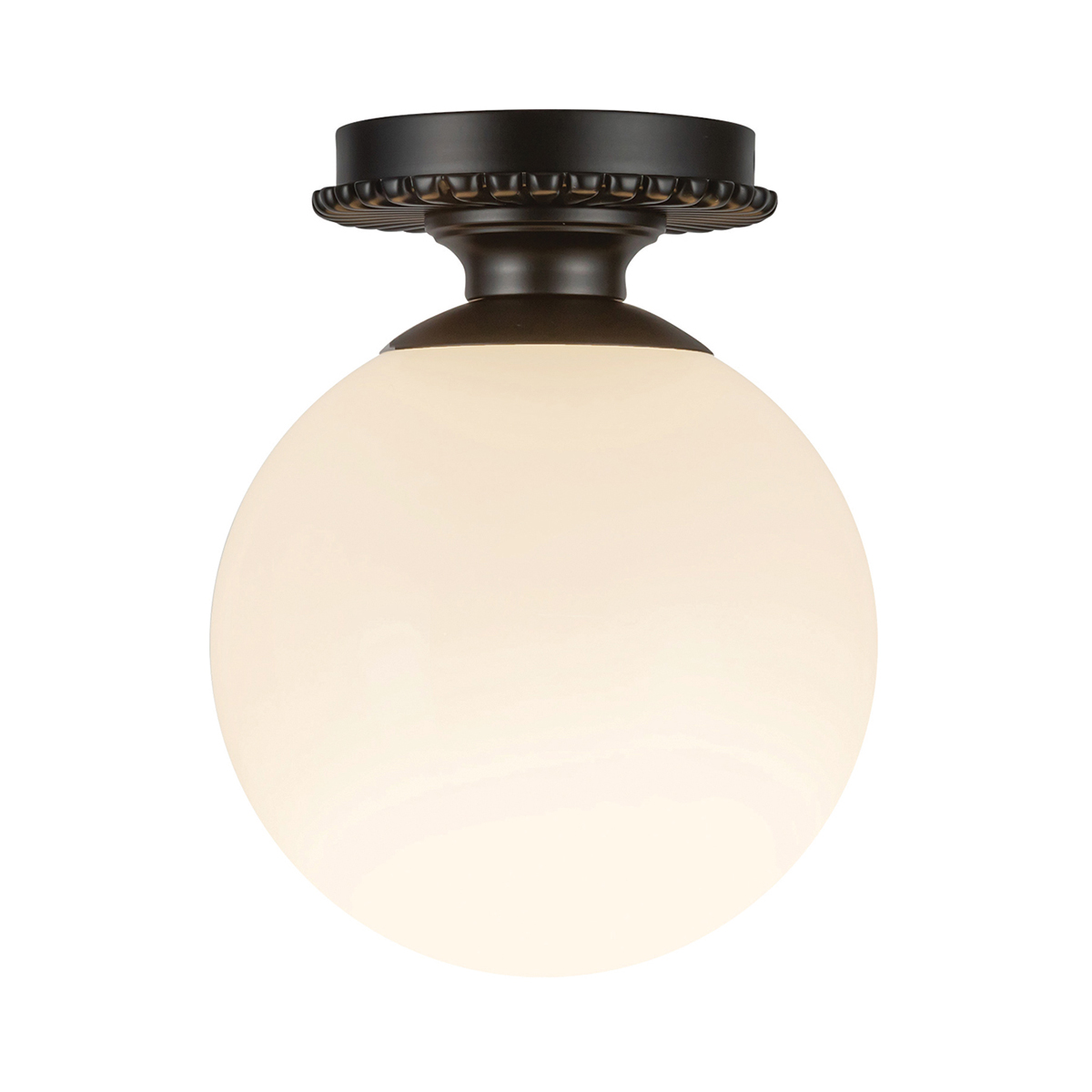 Otis Ø20 Svart baderomslampe Fra Elstead Lighting - Otis er en dekorativ taklampe med myke former og fine detaljer.